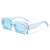 Fashion Solid Color Pc Square Full Frame Men's Sunglasses