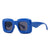 Fashion Solid Color Pc Square Full Frame Men's Sunglasses