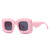 Fashion Solid Color Pc Square Full Frame Men's Sunglasses