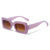 Fashion Solid Color Pc Square Full Frame Men's Sunglasses