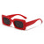 Fashion Solid Color Pc Square Full Frame Men's Sunglasses