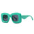 Fashion Solid Color Pc Square Full Frame Men's Sunglasses