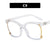 Fashion Solid Color Pc Square Full Frame Optical Glasses