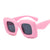 Fashion Solid Color Pc Square Full Frame Women's Sunglasses