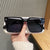 Fashion Solid Color Pc Square Full Frame Women's Sunglasses