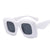 Fashion Solid Color Pc Square Full Frame Women's Sunglasses