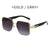 Fashion Solid Color Pc Square Half Frame Men's Sunglasses