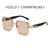 Fashion Solid Color Pc Square Half Frame Men's Sunglasses