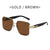 Fashion Solid Color Pc Square Half Frame Men's Sunglasses