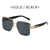 Fashion Solid Color Pc Square Half Frame Men's Sunglasses