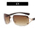 Fashion Solid Color Pc Square Inlaid Zircon Frameless Women's Sunglasses