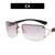 Fashion Solid Color Pc Square Inlaid Zircon Frameless Women's Sunglasses