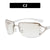 Fashion Solid Color Pc Square Inlaid Zircon Frameless Women's Sunglasses