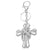 Fashion Solid Color Pendant Cross Inlaid Rhinestone Alloy Key Chain