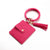 Fashion Solid Color Pu Leather Women's Bag Pendant Keychain 1 Piece