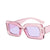 Fashion Solid Color Resin Square Full Frame Women's Sunglasses