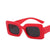 Fashion Solid Color Resin Square Full Frame Women's Sunglasses