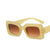 Fashion Solid Color Resin Square Full Frame Women's Sunglasses