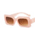 Fashion Solid Color Resin Square Full Frame Women's Sunglasses