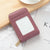 Fashion Solid Color Square Zipper Card Holder