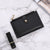 Fashion Solid Color Square Zipper Card Holder