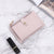 Fashion Solid Color Square Zipper Card Holder