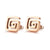 Fashion Solid Color Stainless Steel Ear Studs 1 Pair