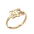 Fashion Solid Color Stainless Steel Hollow Out Open Ring 1 Piece