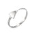 Fashion Solid Color Stainless Steel Hollow Out Open Ring 1 Piece