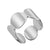 Fashion Solid Color Stainless Steel Hollow Out Open Ring 1 Piece