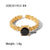 Fashion Solid Color Stainless Steel Open Ring Gold Plated Inlay Zircon Stainless Steel Rings