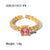 Fashion Solid Color Stainless Steel Open Ring Gold Plated Inlay Zircon Stainless Steel Rings