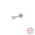 Fashion Solid Color Sterling Silver Inlay Pearl Zircon Ear Studs 1 Piece