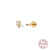 Fashion Solid Color Sterling Silver Inlay Pearl Zircon Ear Studs 1 Piece