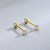 Fashion Solid Color Sterling Silver Inlay Zircon Ear Studs 1 Pair