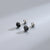 Fashion Solid Color Sterling Silver Inlay Zircon Ear Studs 1 Pair