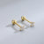 Fashion Solid Color Sterling Silver Inlay Zircon Ear Studs 1 Pair