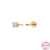 Fashion Solid Color Sterling Silver Plating Ear Studs 1 Piece