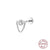 Fashion Solid Color Sterling Silver Plating Ear Studs 1 Piece