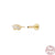 Fashion Solid Color Sterling Silver Plating Ear Studs 1 Piece