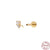 Fashion Solid Color Sterling Silver Plating Ear Studs 1 Piece