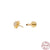 Fashion Solid Color Sterling Silver Plating Ear Studs 1 Piece