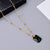 Fashion Solid Color Titanium Steel Pendant Necklace Plating Zircon Stainless Steel Necklaces