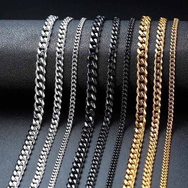 Fashion Solid Color Titanium Steel Plating Unisex Bracelets Necklace 1 Piece