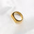 Fashion Solid Color Titanium Steel Polishing Plating 18k Gold Plated Rings