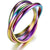 Fashion Solid Color Titanium Steel Rings 1 Piece