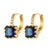 Fashion Square Copper Gold Plated Zircon Earrings 1 Pair