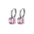 Fashion Square Copper Inlaid Zircon Ear Buckle Wholesale