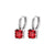 Fashion Square Copper Inlaid Zircon Ear Buckle Wholesale