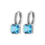 Fashion Square Copper Inlaid Zircon Ear Buckle Wholesale